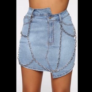 NWT - FashionNova - Can’t Be Chained Mini Skirt